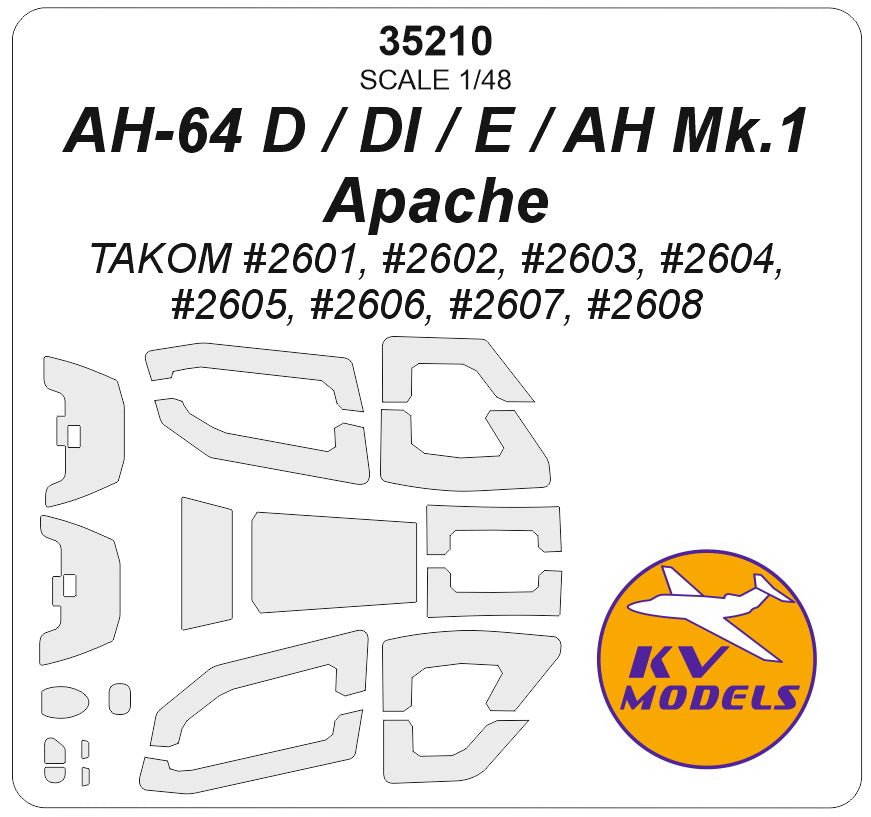 KV Models KV35210 1:35 Bell/Boeing AH-64D/AH-64DI/AH-64E/AH-64 AH Mk.1 Apache