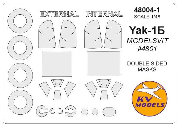 KV Models KV48004-1 1:48 Yakovlev Yak-1B