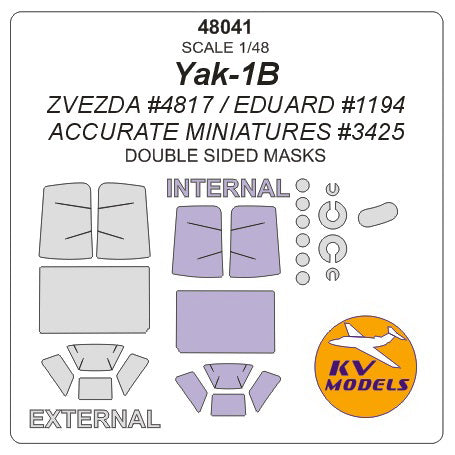 KV Models KV48041 1:48 Yakovlev Yak-1B