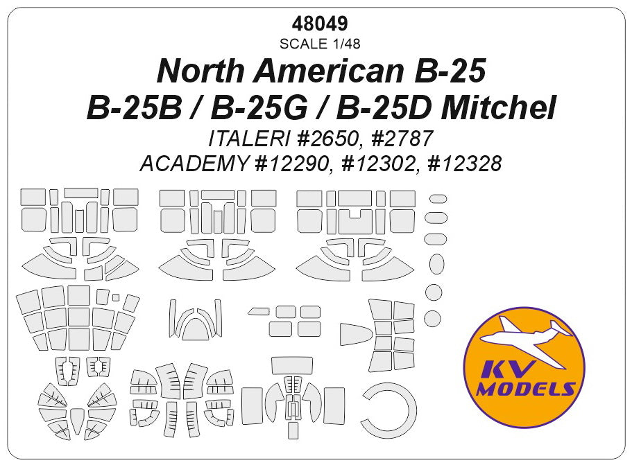 KV Models KV48049 1:48 North-American B-25 / B-25B / B-25G Mitchell / B-25D