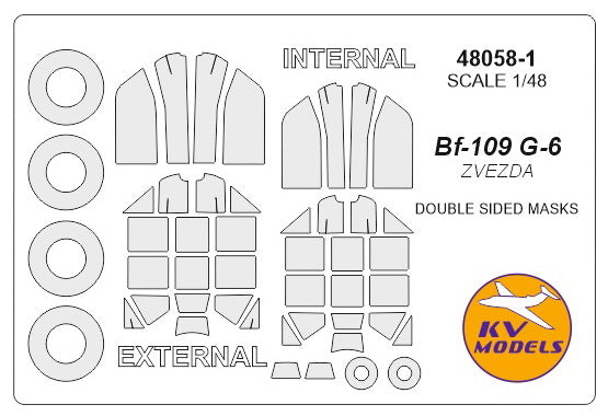 KV Models KV48058-1 1:48 Messerschmitt Bf-109G-6
