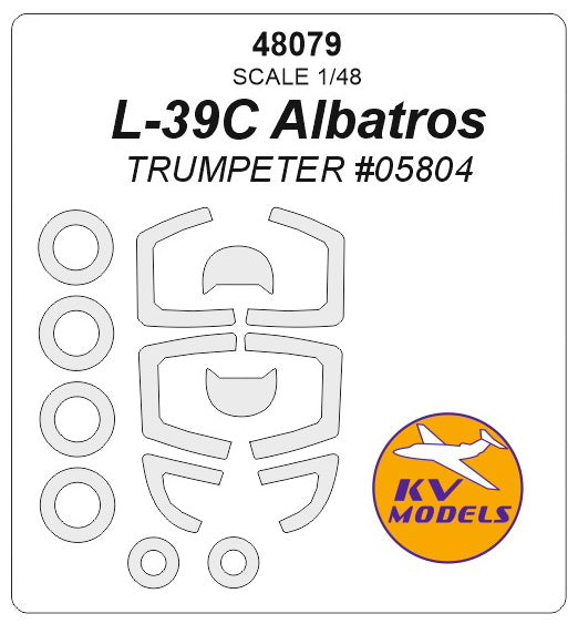 KV Models KV48079 1:48 Aero L-39C Albatros wheels and canopy frame paint masks