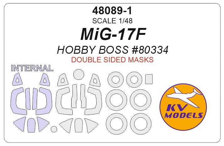 KV Models KV48089-1 1:48 Mikoyan MiG-17F wheels and canopy frame paint mask