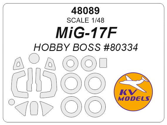 KV Models KV48089 1:48 Mikoyan MiG-17F wheels and canopy frame paint masks