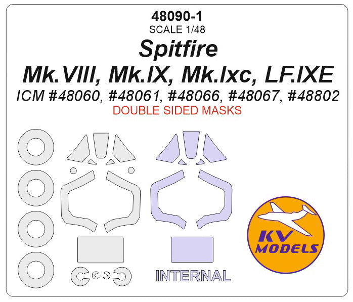 KV Models KV48090-1 1:48 Supermarine Spitfire Mk.VIII