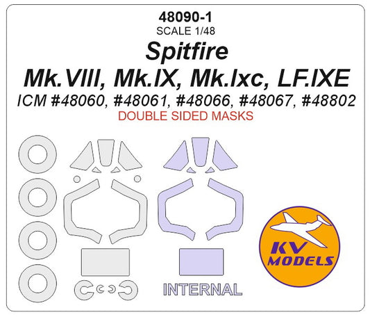 KV Models KV48090-1 1:48 Supermarine Spitfire Mk.VIII