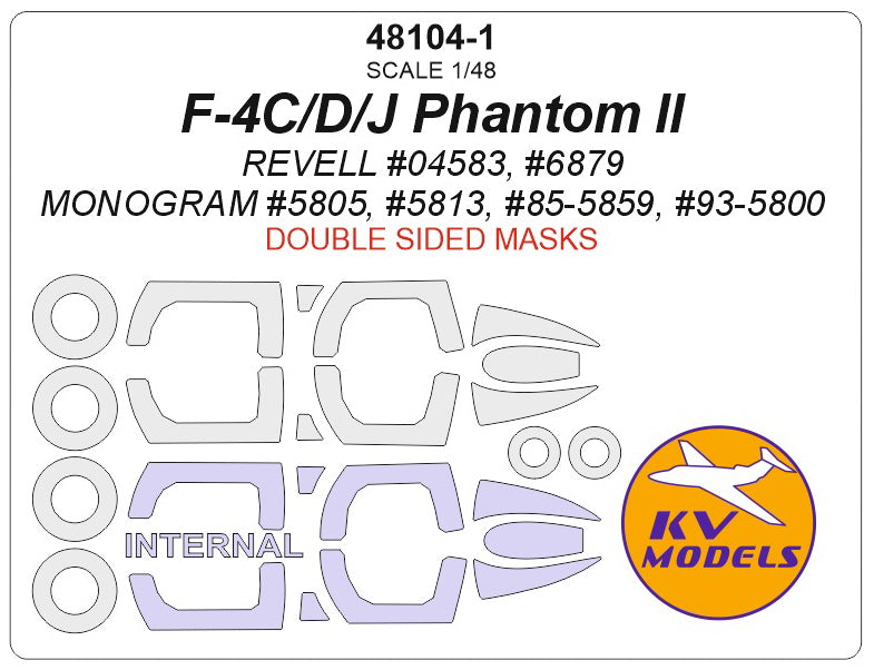 KV Models KV48104-1 1:48 F-4C/D/J Phantom II + masks for wheels