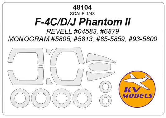 KV Models KV48104 1:48 McDonnell F-4C/D/F-4J Phantom II + masks for wheels