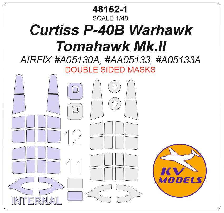 KV Models KV48152-1 1:48 Curtiss P-40B Warhawk / Tomahawk Mk.II