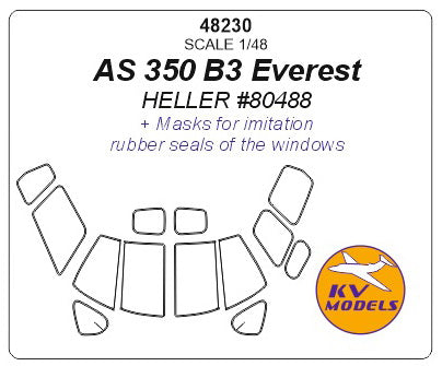 KV Models KV48230 1:48 Aerospatiale AS.350 B3 Everest
