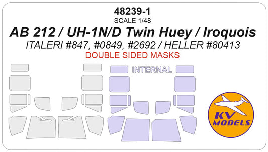 KV Models KV48239-1 1:48 AB 212 / Bell UH-1N/D Twin Huey / Iroquois