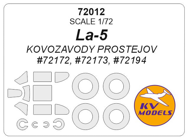 KV Models KV72012 1:72 Lavochkin La-5 wheels and canopy frame paint masks