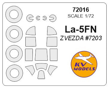 KV Models KV72016 1:72 Lavochkin La-5FN wheels and canopy frame paint masks