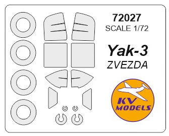 KV Models KV72027 1:72 Yakovlev Yak-3 wheels and canopy frame paint masks