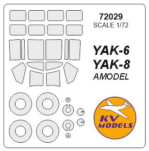 KV Models KV72029 1:72 Yakovlev Yak-6 & Yak-8 wheels & canopy frame paint masks