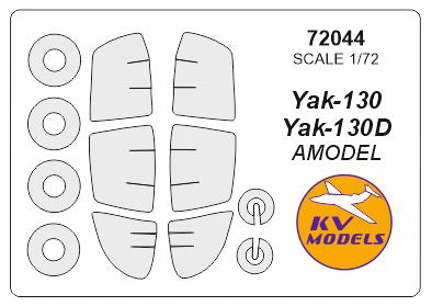 KV Models KV72044 1:72 Yakovlev Yak-130 wheels and canopy frame paint masks