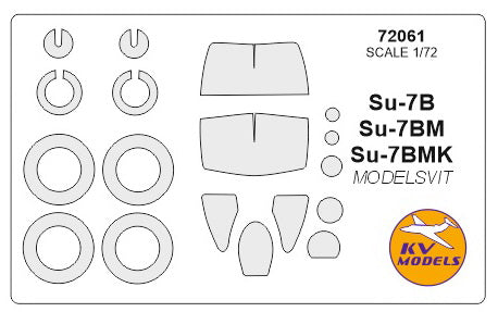 KV Models KV72061 1:72 Sukhoi Su-7 wheels and canopy frame paint masks