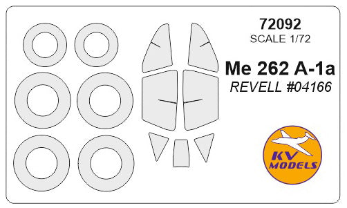 KV Models KV72092 1:72 Messerschmitt Me-262 A-1a wheels & canopy masks