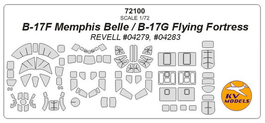 KV Models KV72100 B-17F Memphis Belle / B-17G Paint Masks 1:72