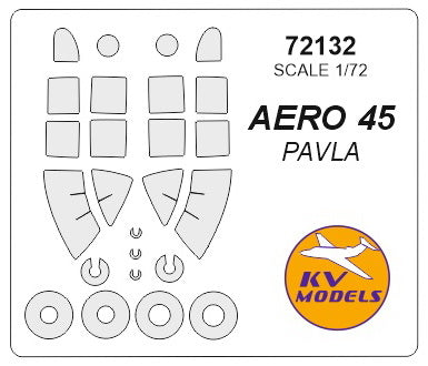 KV Models KV72132 1:72 Aero 45 wheels and canopy frame paint masks