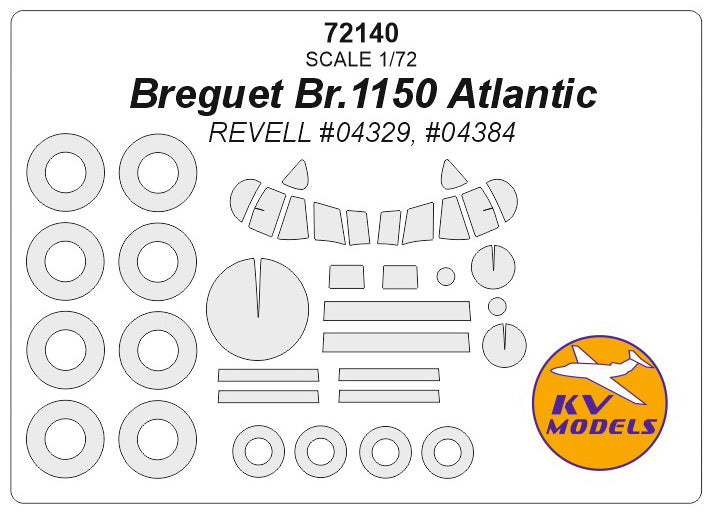 KV Models KV72140 1:72 Breguet Br.1150 Atlantic wheels & canopy masks