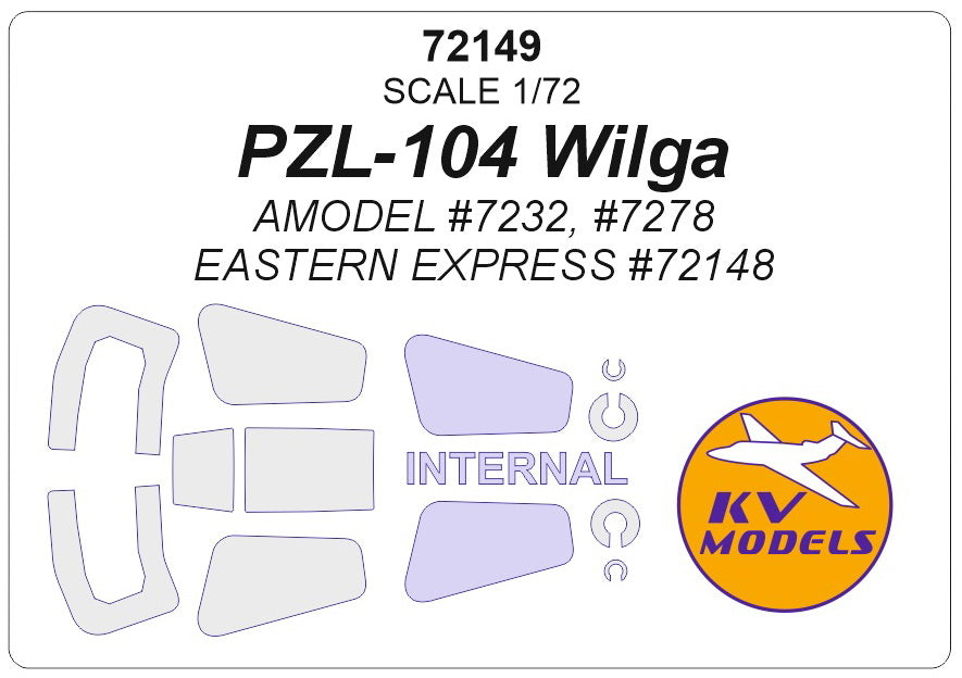 KV Models KV72149 1:72 PZL-104 Wilga + masks for wheels