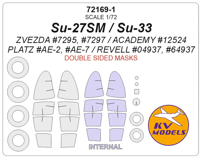 KV Models KV72169-1 1:72 Sukhoi Su-27SM and Su-33
