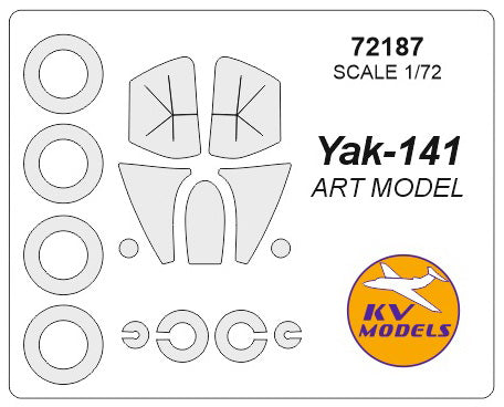 KV Models KV72187 1:72 Yakovlev Yak-141 wheels and canopy frame paint masks