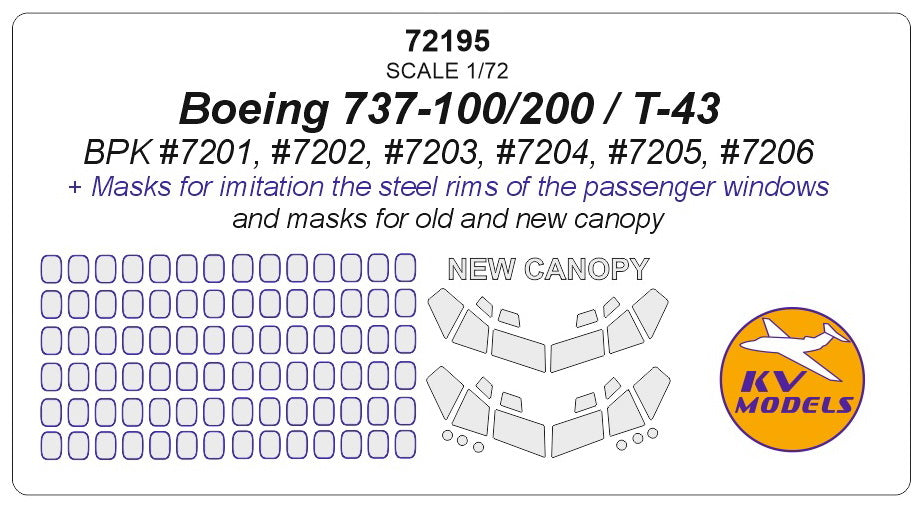 KV Models KV72195 1:72 Boeing 737 Original