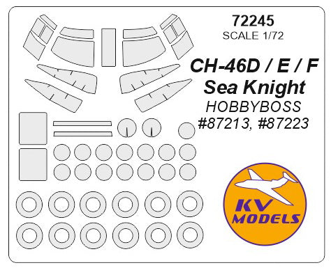 KV Models KV72245 Boeing Vertol CH-46D/E/F Sea Knight Masks 1:72