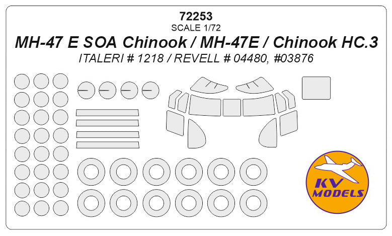 KV Models KV72253 1:72 Boeing Vertol MH-47 E SOA Chinook