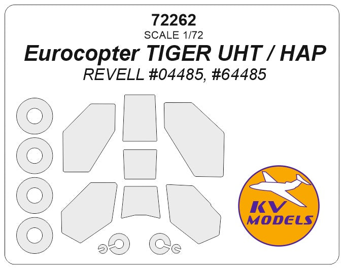 KV Models KV72262 1:72 Eurocopter TIGER UHT/HAP wheels & canopy masks