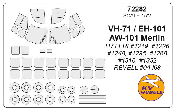 KV Models KV72282 EHI EH-101 / VH-71 / AW-101 Merlin Masks 1:72