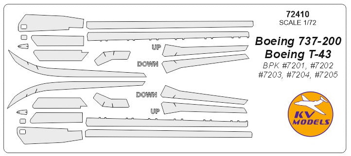 KV Models KV72410 1:72 Boeing 737-200 / T-43