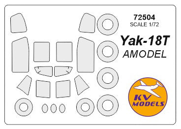 KV Models KV72504 1:72 Yakovlev Yak-18T wheels and canopy frame paint masks