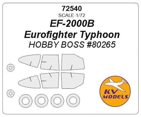 KV Models KV72540 Eurofighter Typhoon EF-2000 Canopy & Wheel Masks 1:72
