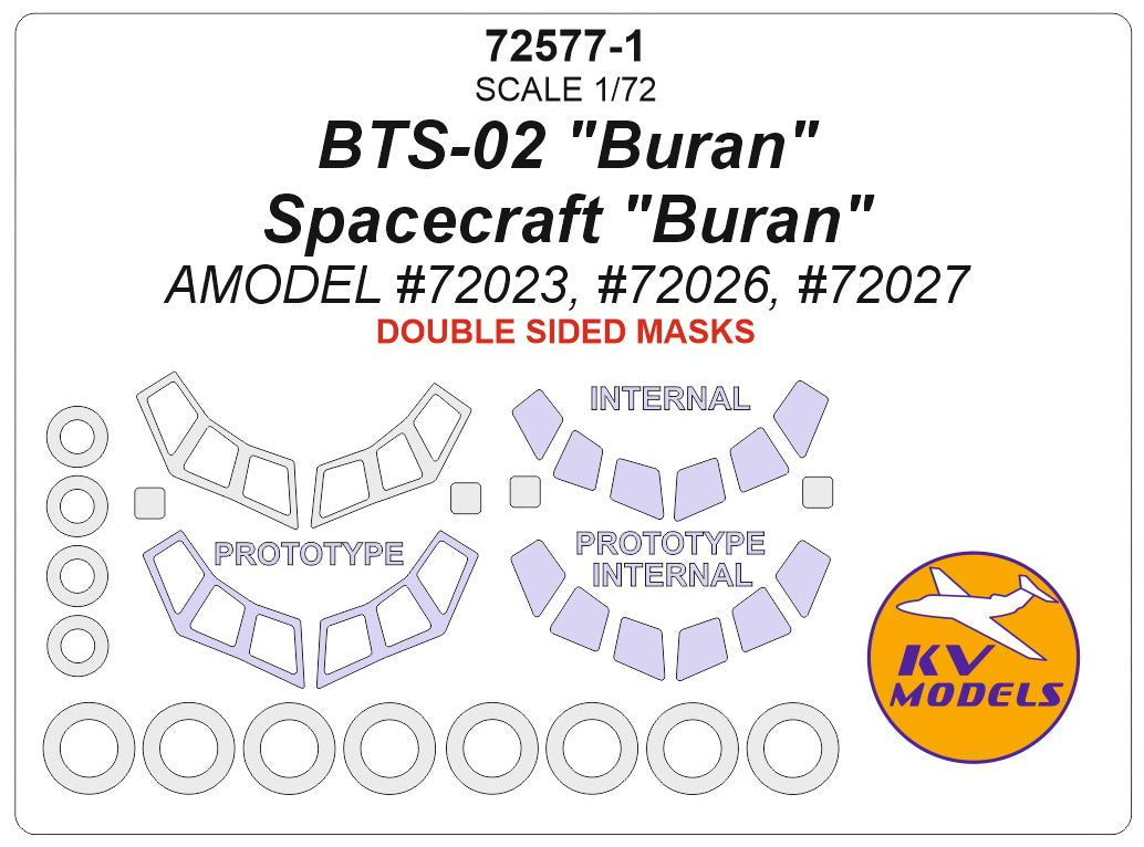 KV Models KV72577-1 1:72 BTS-02 "Buran" and Spacecraft "Buran"