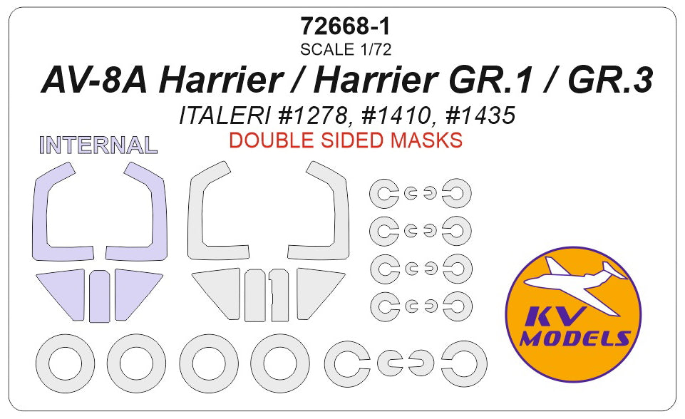 KV Models KV72668-1 1:72 McDonnell-Douglas AV-8A Harrier / Harrier GR.1 / GR.3