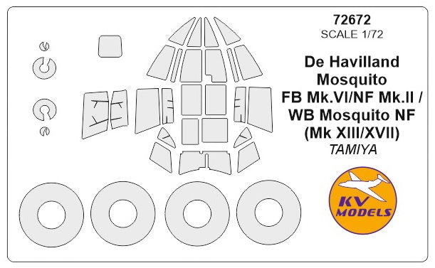 KV Models KV72672 1:72 de Havilland Mosquito FB Mk.VI/NF Mk.II / WB Mosquito NF