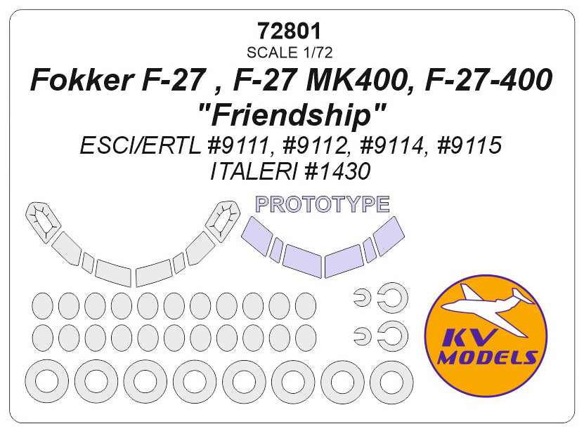 KV Models KV72801 1:72 Fokker F-27 "Friendship"