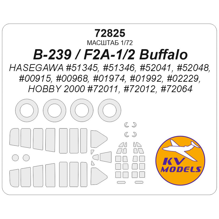 KV Models KV72825 1:72 Brewster F2A-2 Buffalo 'U.S