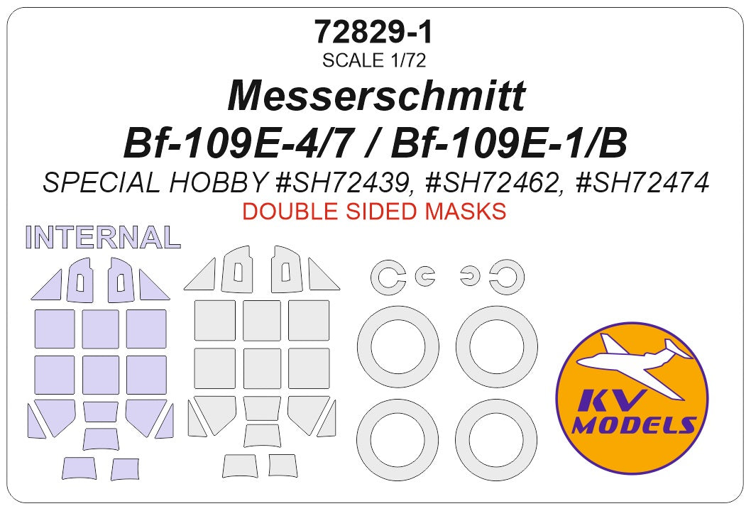 KV Models KV72829-1 1:72 Messerschmitt Bf-109E-4/7 / Bf-109E-1/B