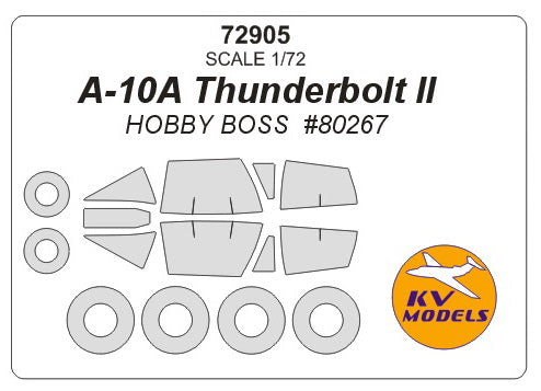KV Models KV72905 A-10A Thunderbolt II Wheels & Canopy Masks 1:72