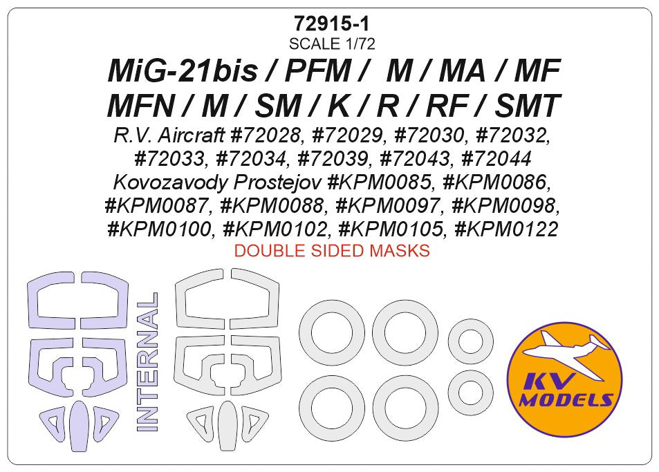 KV Models KV72915-1 1:72 Mikoyan MiG-21