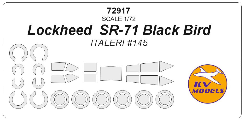KV Models KV72917 1:72 Lockheed SR-71 Black Bird wheels & canopy masks