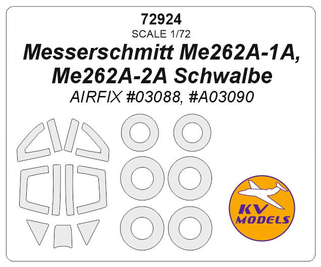 KV Models KV72924 1:72 Messerschmitt Me-262A Schwalbe