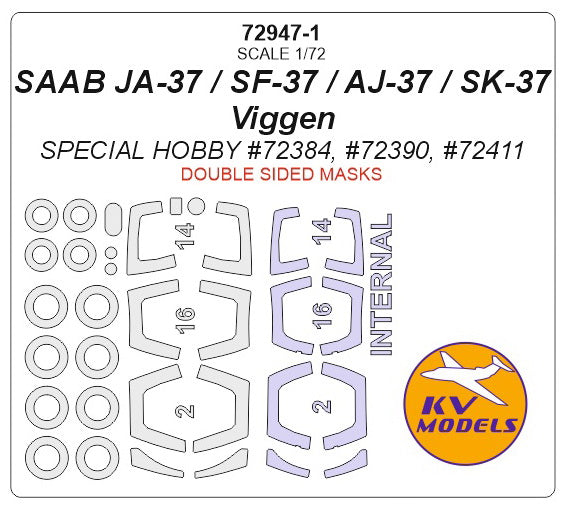 KV Models KV72947-1 1:72 Saab JA-37 Viggen