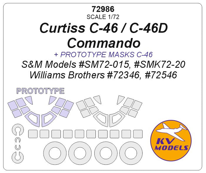 KV Models KV72986 1:72 Curtiss C-46 / C-46D Commando