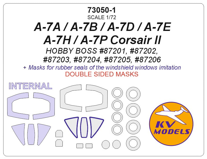 KV Models KV73050-1 LTV A-7 Corsair II Wheels/Canopy/Seals 1:72