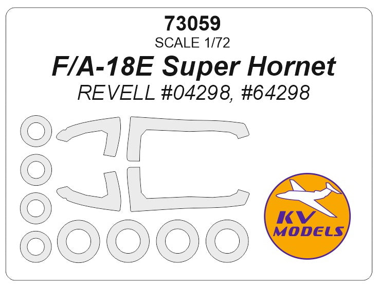 KV Models KV73059 1:72 F/A-18E Super Hornet + masks for wheels